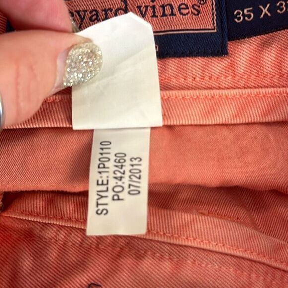 Vineyard Vines Club Pants size W35 x L32 Style 1P0110 Rhubarb - Picture 7 of 8